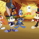 bugs bunny, daffy, petunia, sylvester, tweety, lola bunny and porky pig